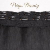 Комплект екстеншън от 2 части - ЧЕРЕН - МЕГА ОБЕМ