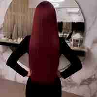 Екстеншън на цял ред - БУРГУНДИ - 75см.