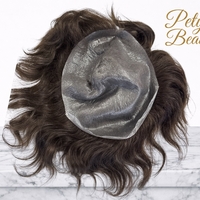 Тупе/Полуперука - 100% естествен косъм - Кестеняво (Модел подходящ и за мъже)