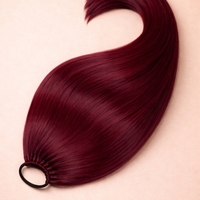 Опашка с ластик - Червено (РЪЧНА изработка)