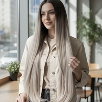 Комплект екстеншън от 7 части в цвят - ПЕПЕЛНО РУСО С ЕСТЕСТВЕН КОРЕН