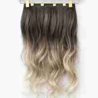 ХАЛО екстеншън на цял ред - ОМБРЕ ЧЕРНО/КАФЯВО (ВЪЛНИ)