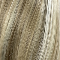 Опашка с мрежа и ластик - Тъмно русо с бели кичури