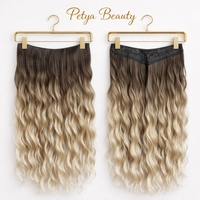 Екстеншън на цял ред в цвят - Натурално рус с естествен корен, ВЪЛНИ