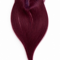 Тупе - 100% естествен косъм – Модел МИНИ - Вишнево червено 35см