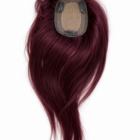 Тупе - 100% естествен косъм – Модел МИНИ - Вишнево червено 35см