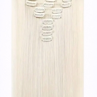 Комплект екстеншън от 9 части - БЯЛО ПЕПЕЛНО РУСО