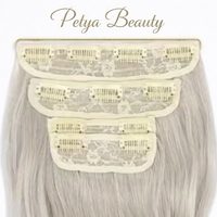 Комплект екстеншън от 4 части - БЯЛО РУСО ( ВЪЛНИ)