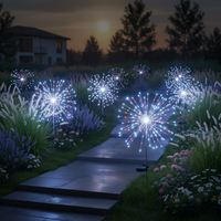 Коледно соларно глухарче с мигаща светлина