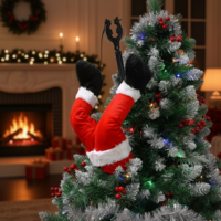 Заклещеният Дядо Коледа – Анимирани крака за вашето коледно дърво