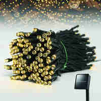 Соларни коледни лампички 12 метра 100 лампи 4 цвята по избор