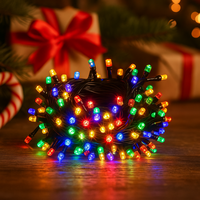 Коледни лампички кристал с удължител 10 метра 100 лампи