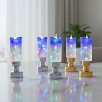 Коледна LED свещ с многоцветни светлини