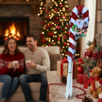 Коледно захарно бастунче с вълшебен дизайн