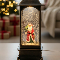 Коледен фенер със снежен ефект