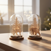 Коледна магия под стъклен купол - LED декорация