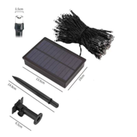 Соларни коледни лампички 12 метра 100 лампи 4 цвята по избор