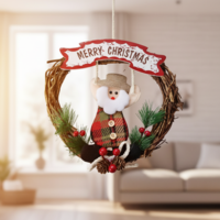 Ръчно изработен коледен венец Merry Christmas