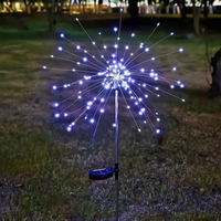 Коледно соларно глухарче с мигаща светлина