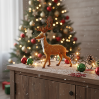 Елегантен коледен елен – перфектната празнична декорация