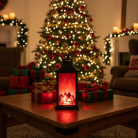 LED декоративен фенер с ефект на жив пламък