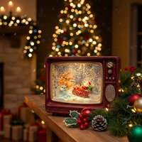 Коледен ретро телевизор - декорация