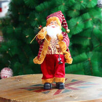 Фигурка Дядо Коледа с чувал и фенер 30 см.