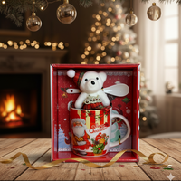 Подаръчен комплект с чаша лъжичка и плюшено мече