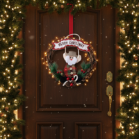 Ръчно изработен коледен венец Merry Christmas