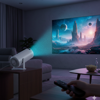 Преносим мини проектор Android 11 HDMI връзка USB AV Audio jack3.5mm ротация на 180 градуса