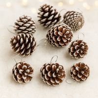 Комплект от 6 или 12 броя коледни шишарки