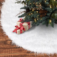 Кръгла плюшена подложка за коледно дърво елегантна украса за празничния декор