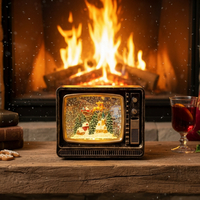 Коледен ретро телевизор - декорация