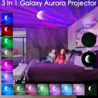 Лазерен проектор Северно сияние RGB звездно небе светлина бял шум