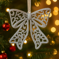 Коледна блестяща панделка за украса за елха