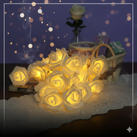 Декоративни интериорни LED лампички рози