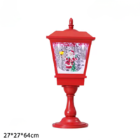 Декоративна коледна лампа с Дядо Коледа, падащ сняг и мелодии