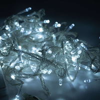 Коледни лампички кристал с удължител 10 метра 100 лампи