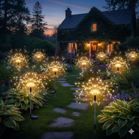 Коледна украса Фенер със 120 светодиода и Соларен панел