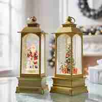 Златист коледен фенер