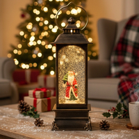 Коледен фенер със снежен ефект