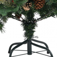 Изкуствена елха Luxury Diamond с червен глог и шишарки