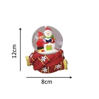Празнична стъклена снежна топка 12х8 см – идеален коледен подарък
