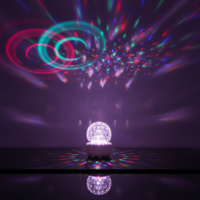 Коледна кристална въртяща се топка LED светлина