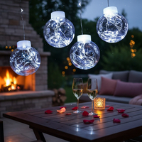 Празнични LED светлини топка с 10 топки в бяла студена и бяла топла светлина