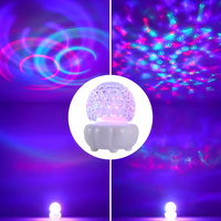 Коледна кристална въртяща се топка LED светлина