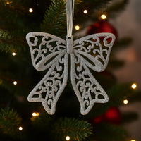 Коледна блестяща панделка за украса за елха