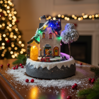 Коледна светеща декорация с Дядо Коледа - Оживете празничния дух у дома