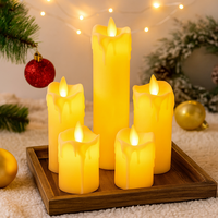 Комплект от бездимни безпламъчни работещи с батерии LED чаени свещи Diya за декорация