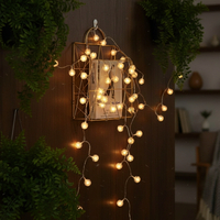 Многоцветни коледни LED лампички с топчета - Многоцветни дължина - 5м 28бр лампички